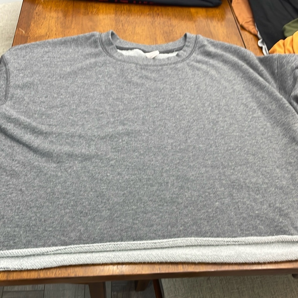 Crop lightweight sweatshirt grey